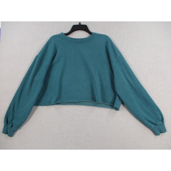 New York City Teal Blue Crop Sweatshirt - Picture 3 of 6